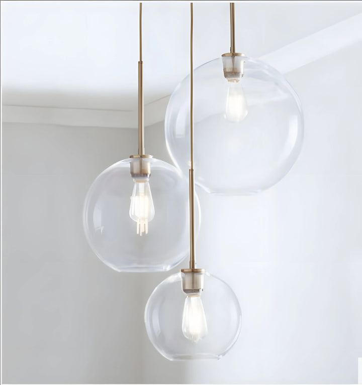 GRADIENT BUBBLE BALL PENDANT LIGHT - CLEAR