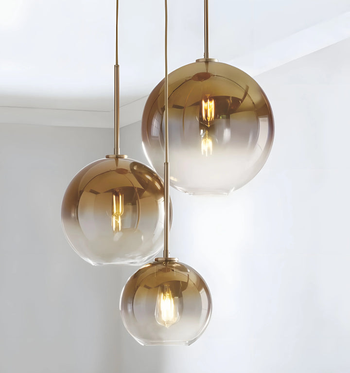 GRADIENT BUBBLE BALL PENDANT LIGHT - GOLD