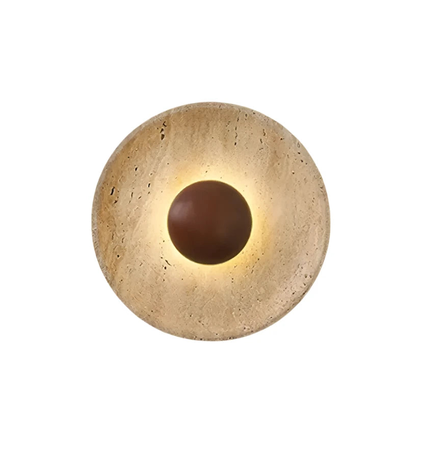 Halo Travertine Wall Lamp