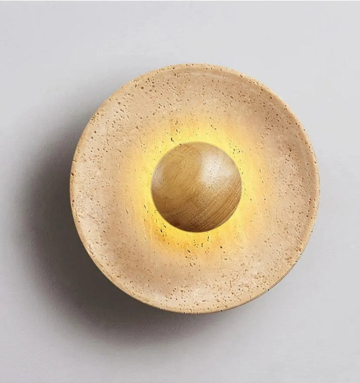 Halo Travertine Wall Lamp