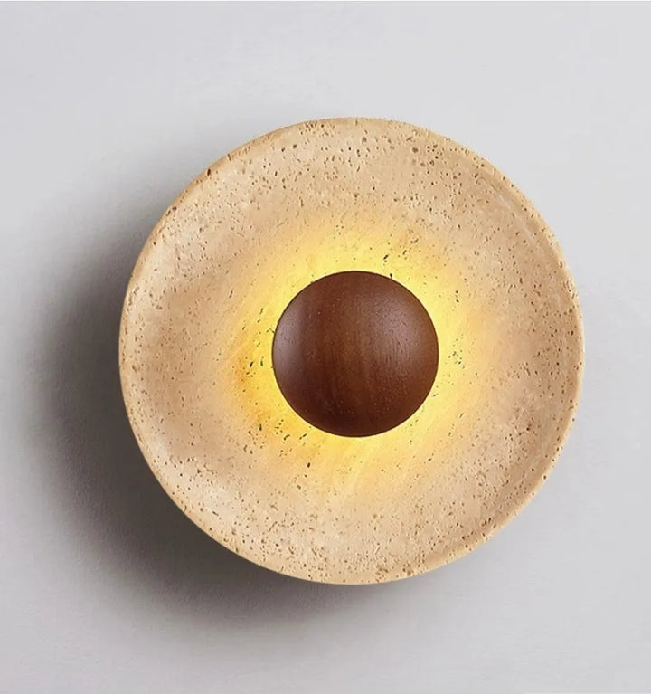 Halo Travertine Wall Lamp