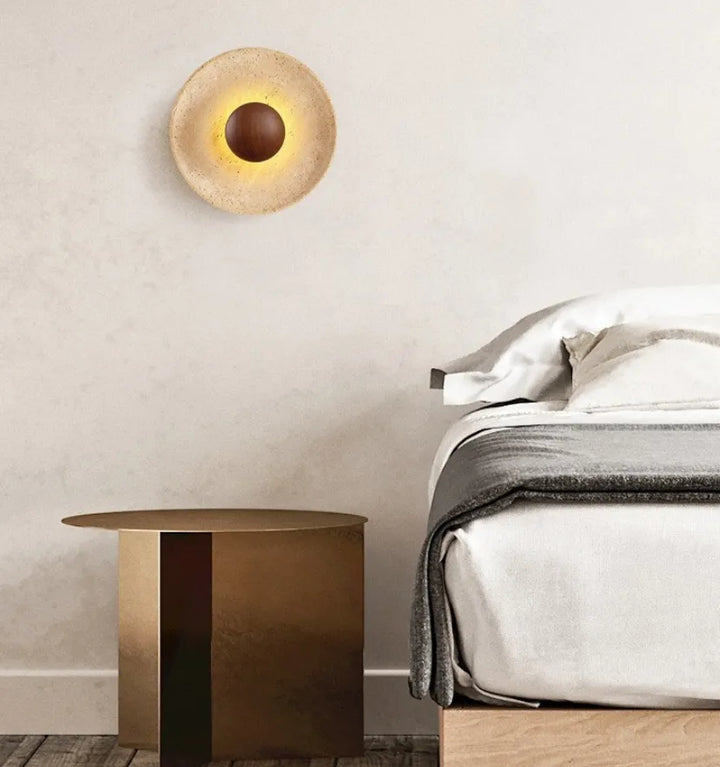 Halo Travertine Wall Lamp