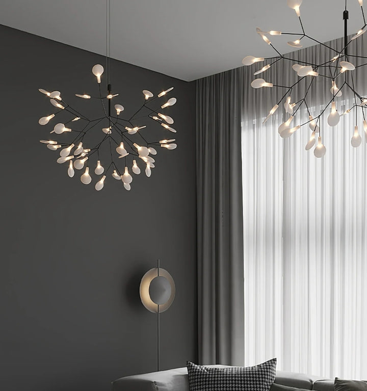 Black Heracleum Chandeliers