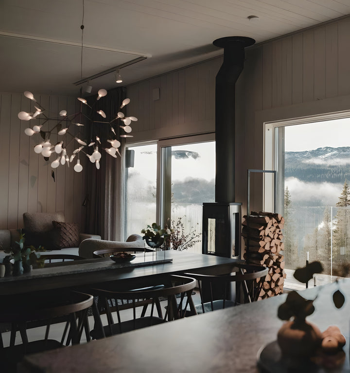 Black Heracleum Chandeliers