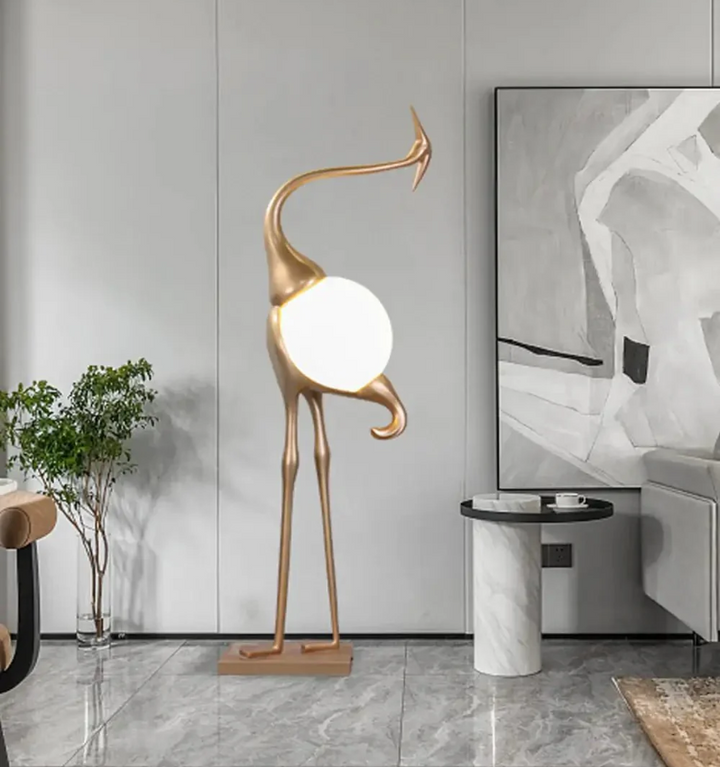 Heron Sculpture Floor Lamp