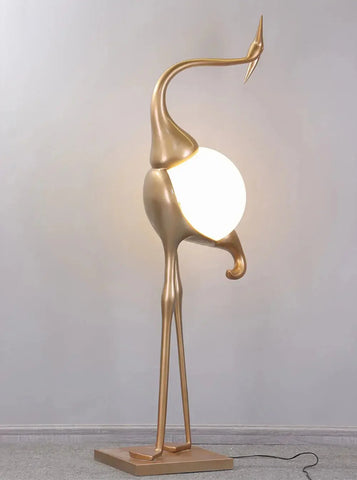 Heron Sculpture Floor Lamp