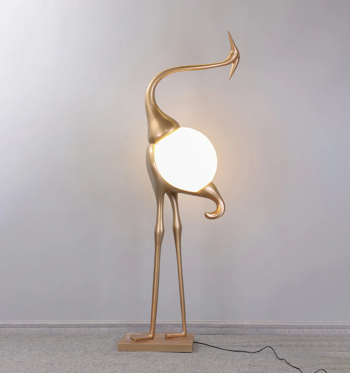 Heron Sculpture Floor Lamp