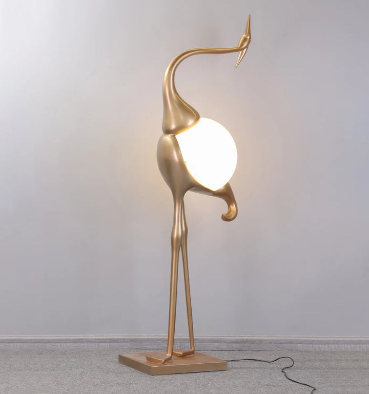 Heron Sculpture Floor Lamp