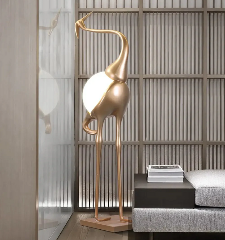 Heron Sculpture Floor Lamp