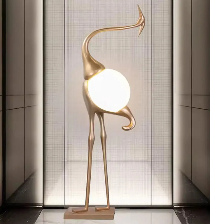 Heron Sculpture Floor Lamp