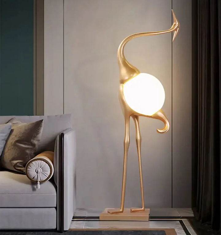 Heron Sculpture Floor Lamp