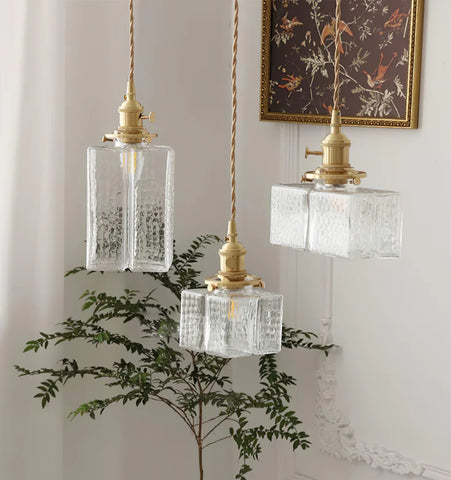 Jewel Glass Brass Pendant Light