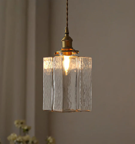 Jewel Glass Brass Pendant Light