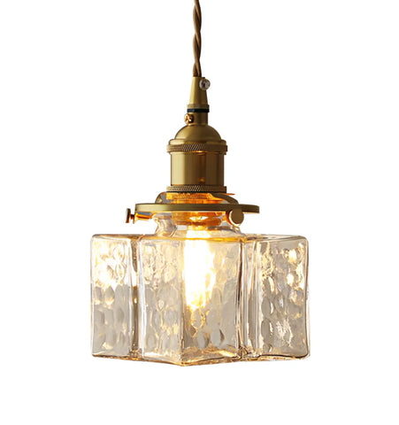 Jewel Glass Brass Pendant Light
