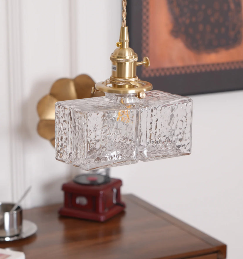 Jewel Glass Brass Pendant Light