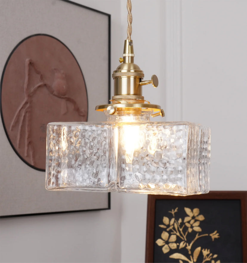 Jewel Glass Brass Pendant Light