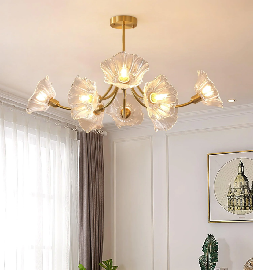 Kalin Flower Glass Chandelier