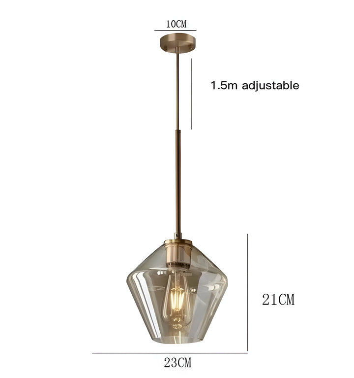 KOYA GLASS PENDANT LIGHT - Cognac