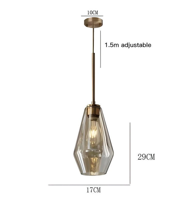 KOYA GLASS PENDANT LIGHT - Cognac