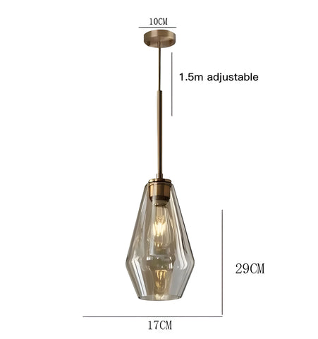 KOYA GLASS PENDANT LIGHT - Cognac
