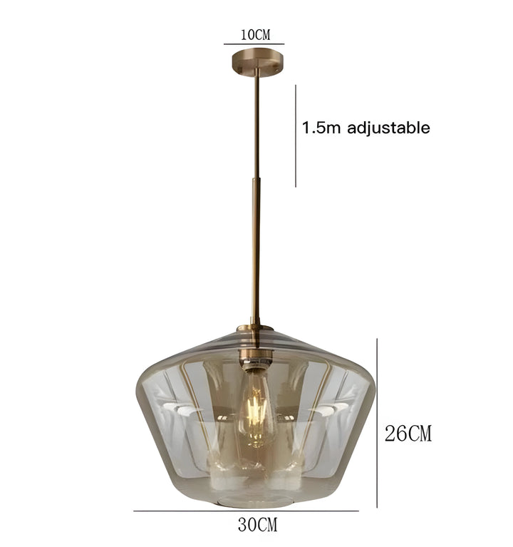 KOYA GLASS PENDANT LIGHT - Cognac