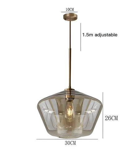 KOYA GLASS PENDANT LIGHT - Cognac