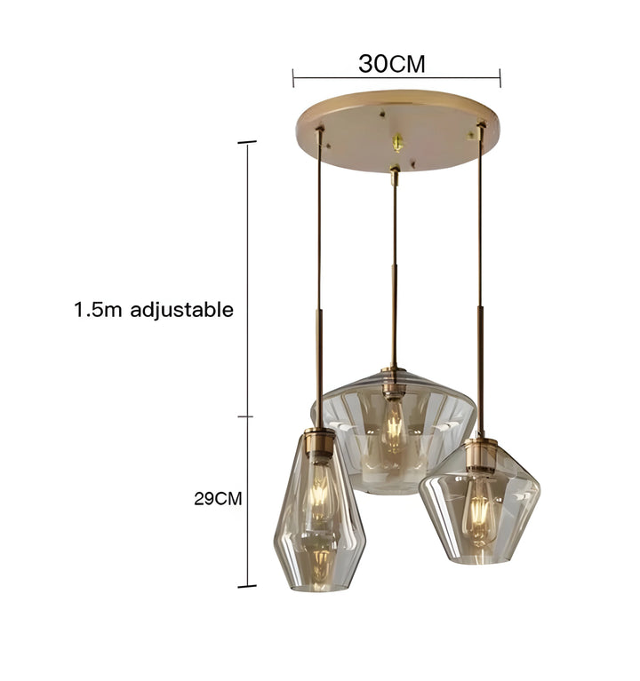 KOYA GLASS PENDANT LIGHT - Cognac