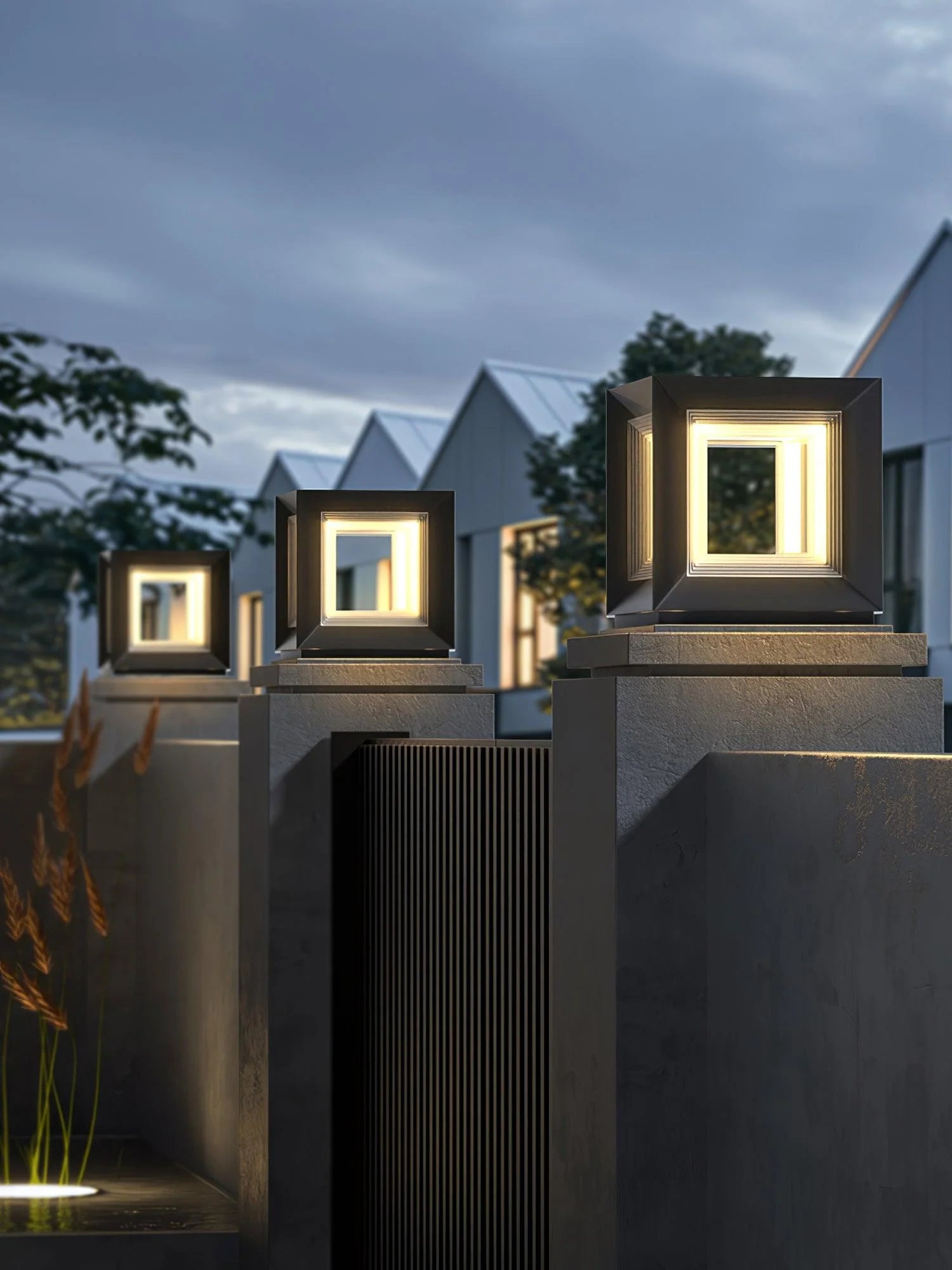 Light Cube Outdoor Post Light - Yiarolight