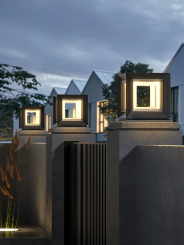 Light Cube Outdoor Post Light - Yiarolight
