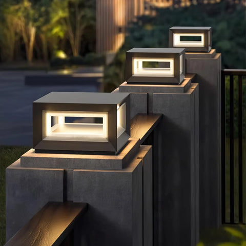 Light Cube Outdoor Post Light - Yiarolight