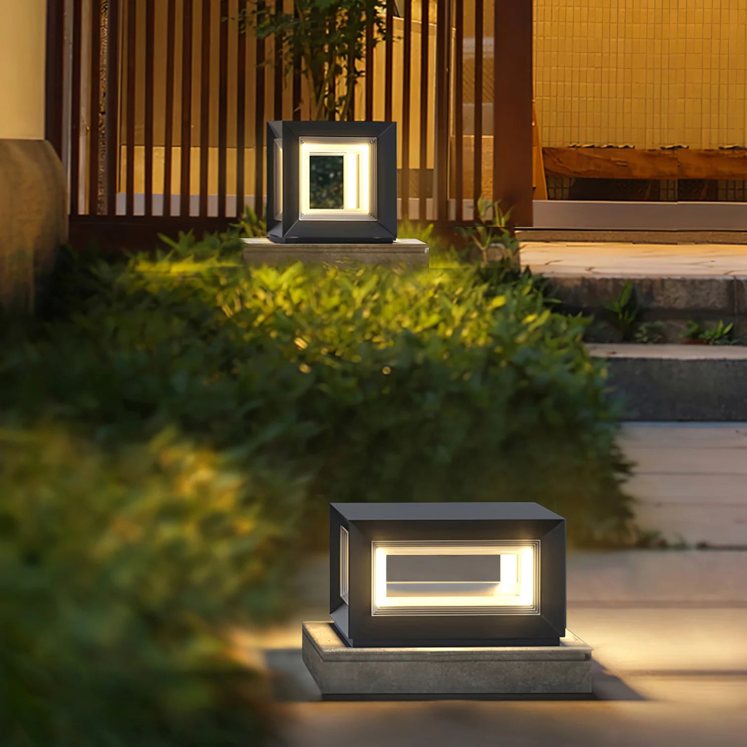 Light Cube Outdoor Post Light - Yiarolight