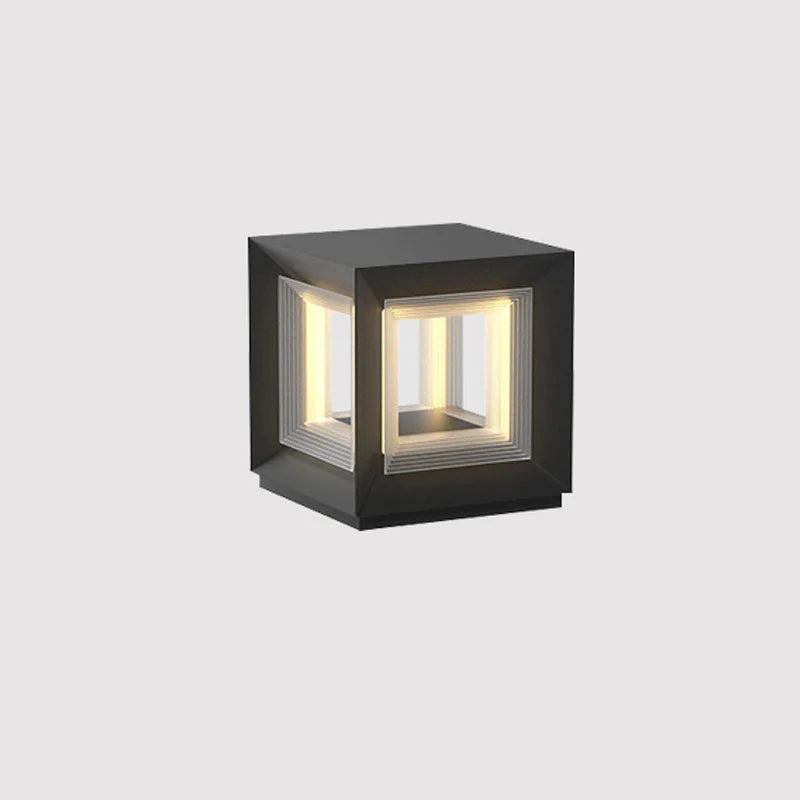 Light Cube Outdoor Post Light - Yiarolight