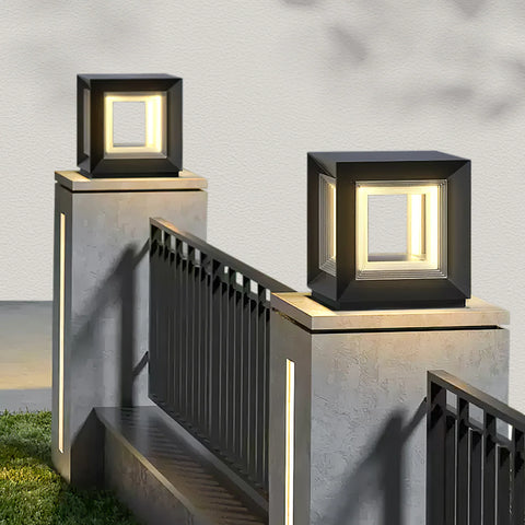 Light Cube Outdoor Post Light - Yiarolight