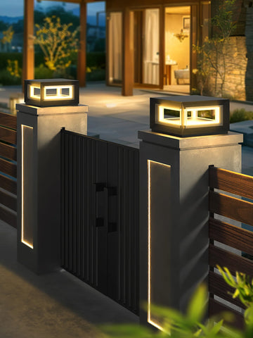 Light Cube Outdoor Post Light - Yiarolight