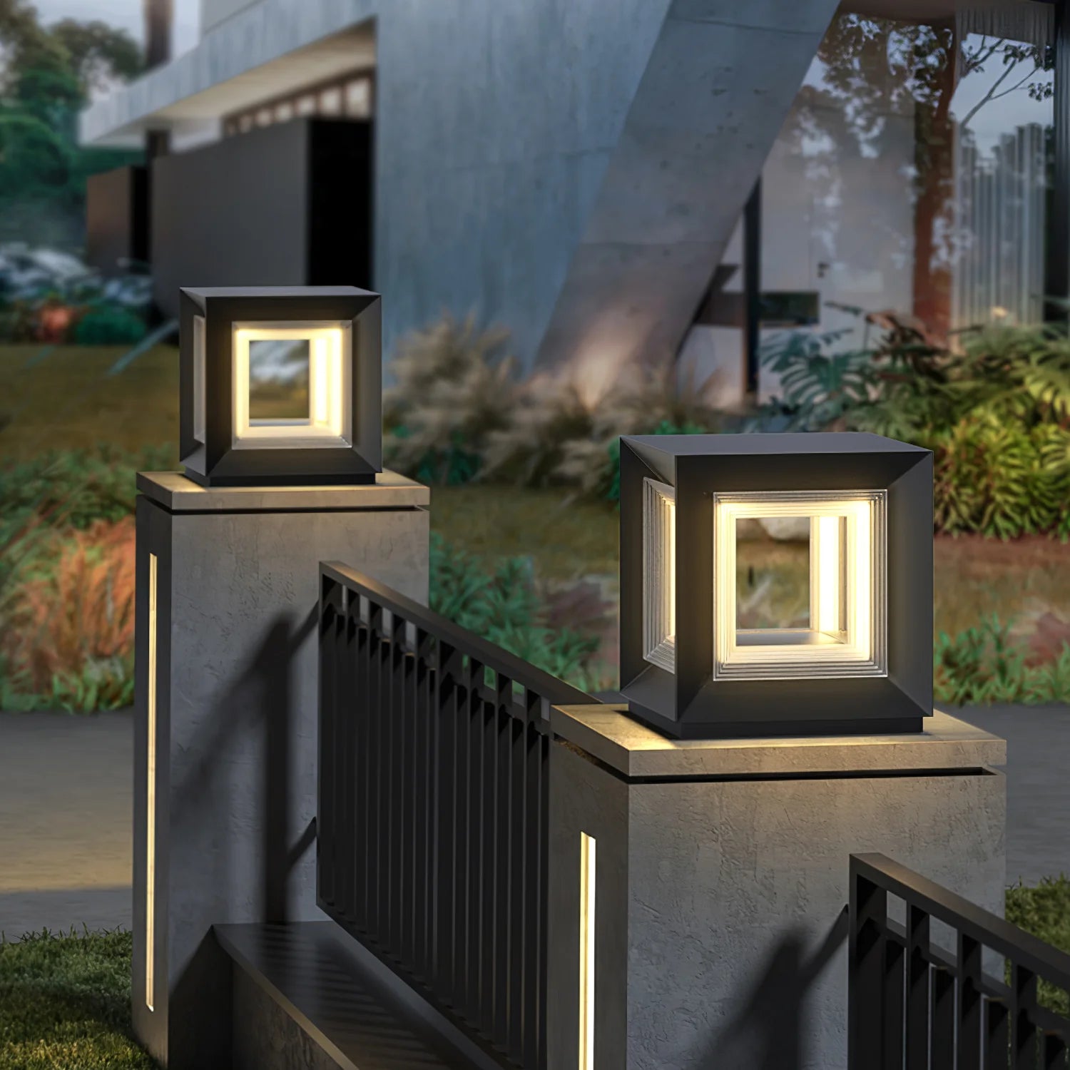 Light Cube Outdoor Post Light - Yiarolight