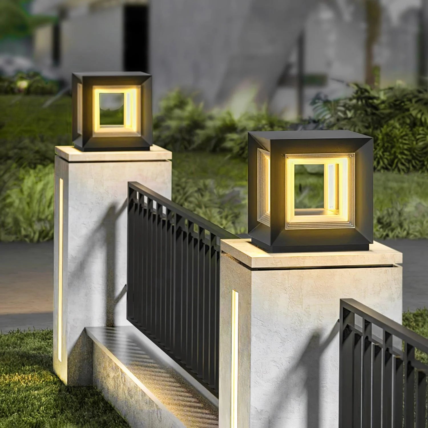 Light Cube Outdoor Post Light - Yiarolight