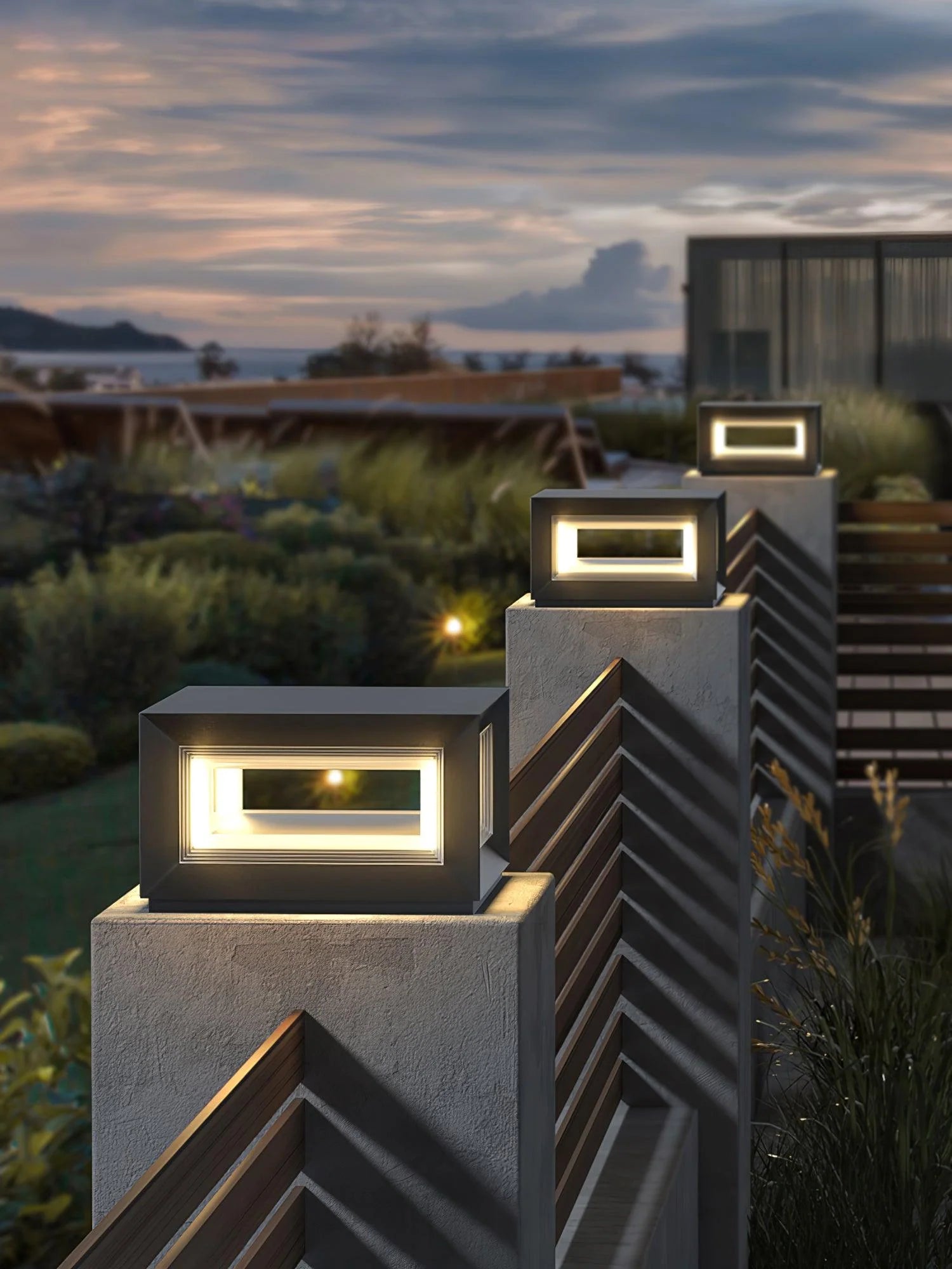 Light Cube Outdoor Post Light - Yiarolight