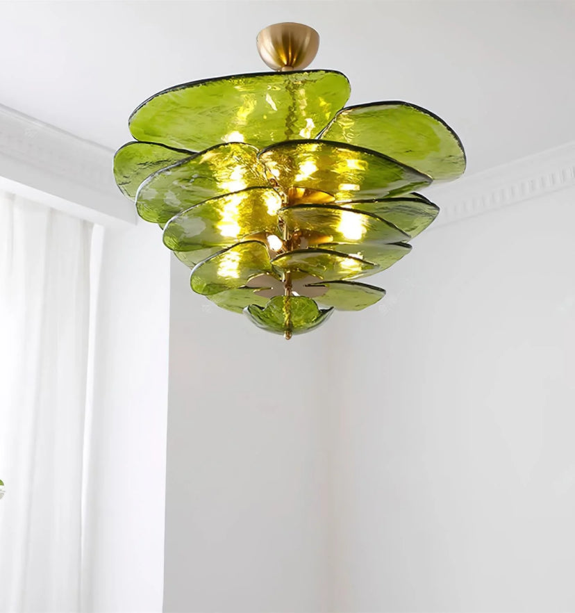 Lilypad Glass Chandelier
