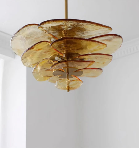 Lilypad Glass Chandelier