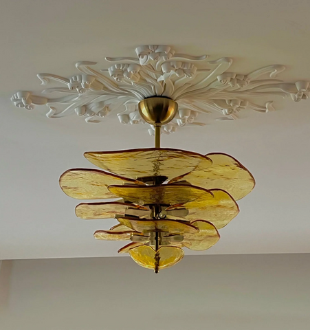 Lilypad Glass Chandelier