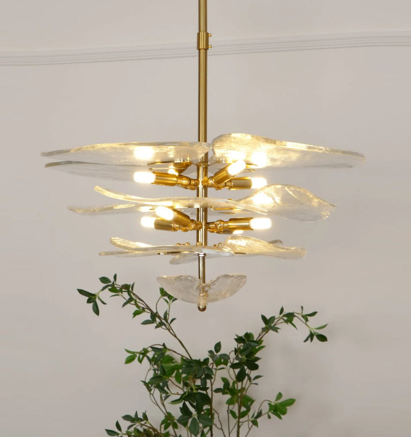 Lilypad Glass Chandelier