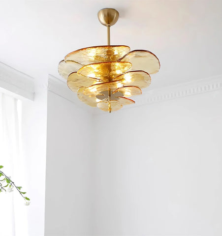 Lilypad Glass Chandelier