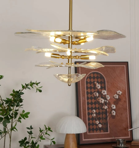 Lilypad Glass Chandelier