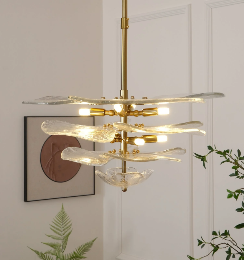 Lilypad Glass Chandelier