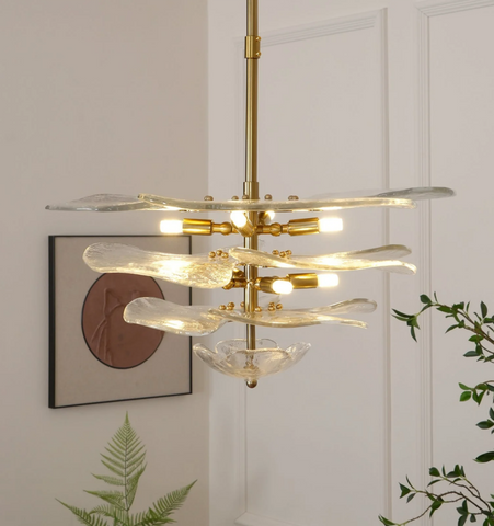 Lilypad Glass Chandelier