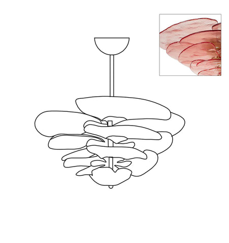 Lilypad Glass Chandelier