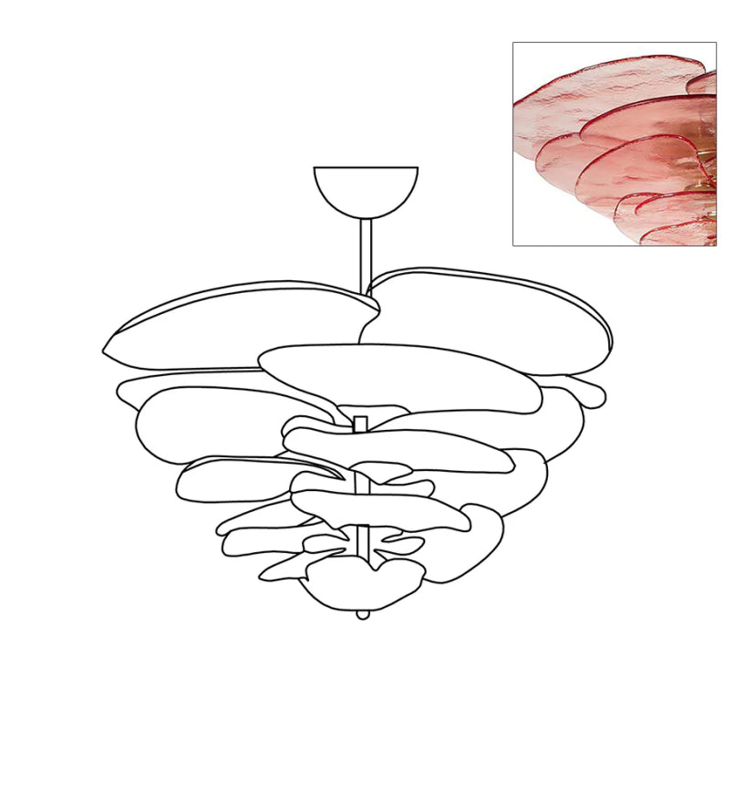Lilypad Glass Chandelier