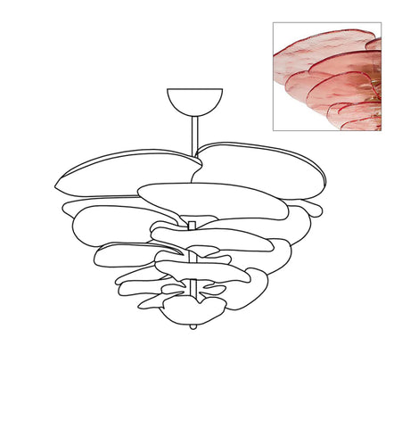 Lilypad Glass Chandelier