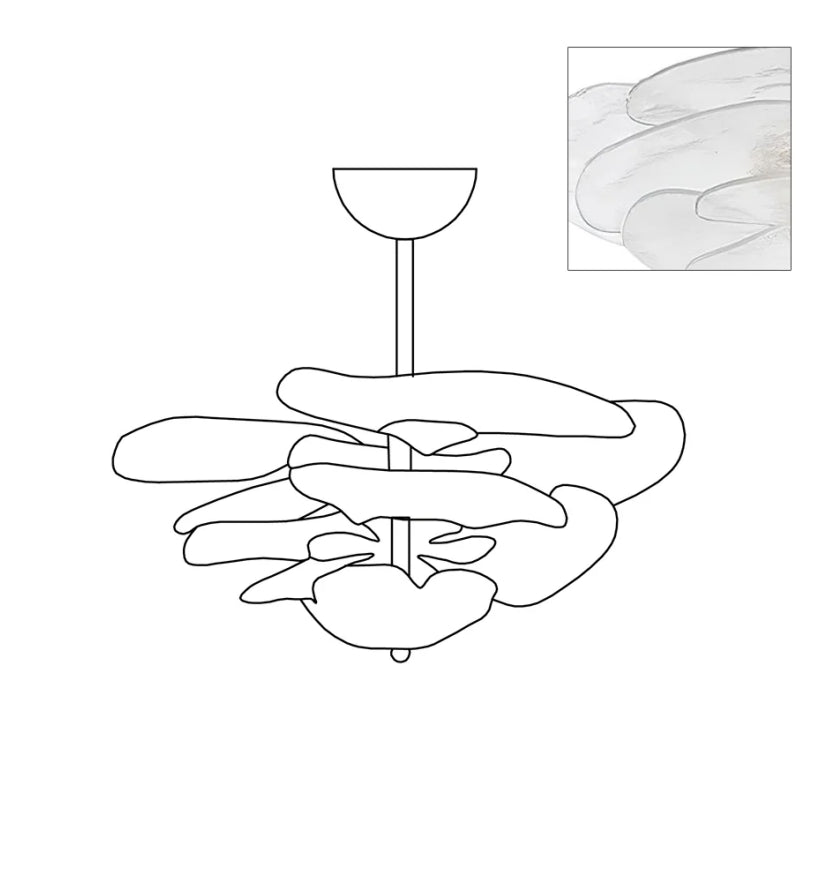 Lilypad Glass Chandelier
