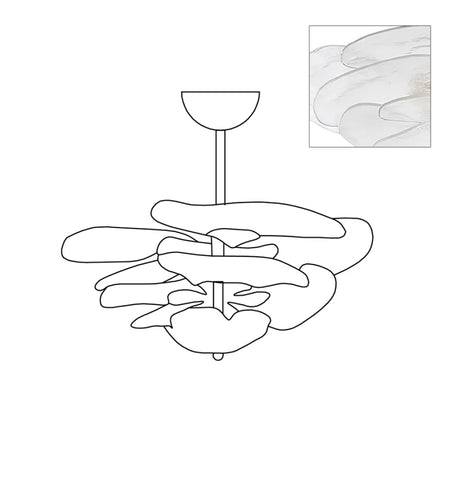 Lilypad Glass Chandelier